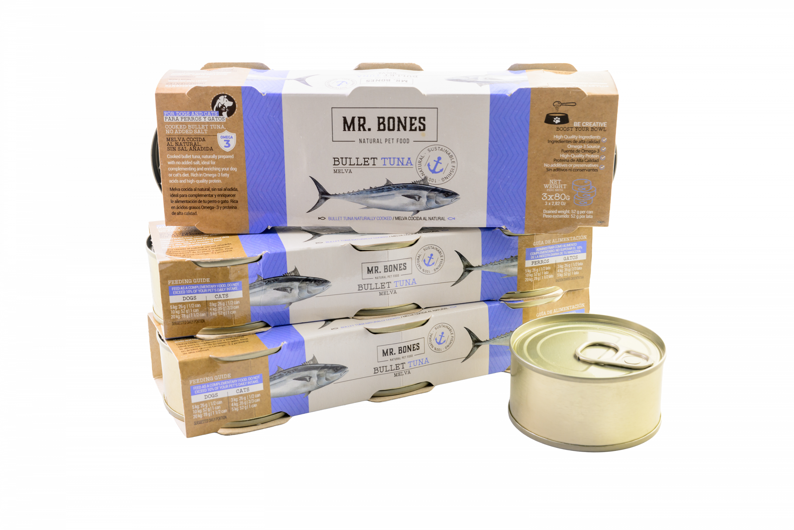 Tonijn in blik op water